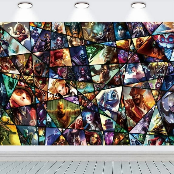 League of Legends Birthday Party Supplies Banner Backdrop Background Taspestry Poster Wall Decor