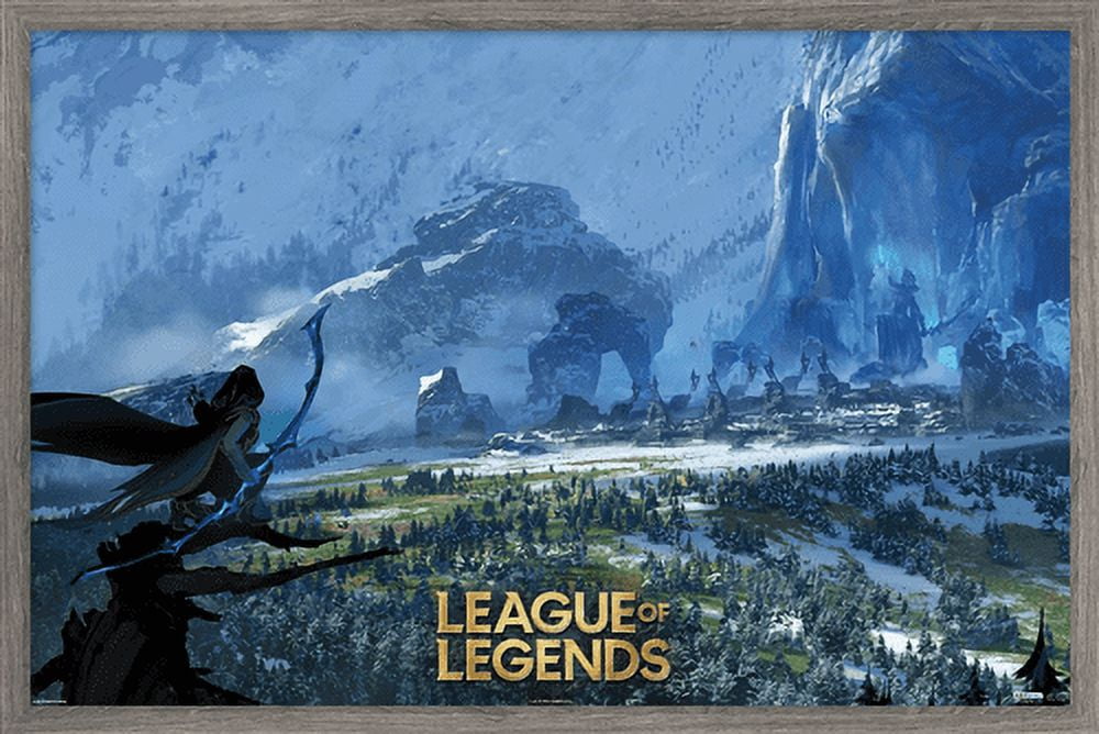 League of Legends - Freljord Wall Poster, 14.725" x 22.375", Framed