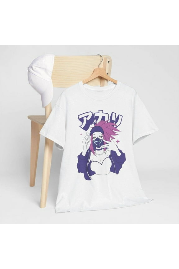 League of Legends K/DA Akali LOL Cute T Shirts Gaming Streetwear Graphic T-shirt Gifts for Gamer Girls Stylish Japanese Shirt