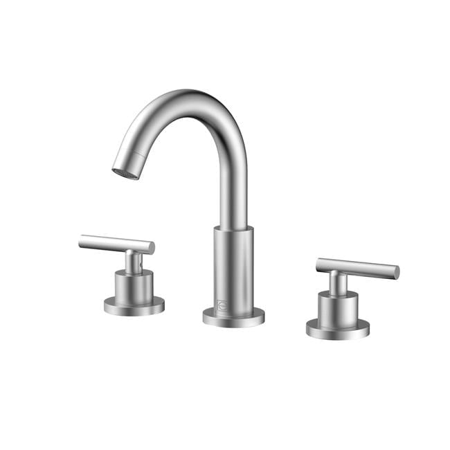 Leah 8-Inch Brushed Nickel Double Handle Bathroom Faucet