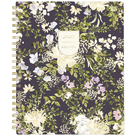 Leah Bisch for Mead Cambridge 2027 Weekly Monthly Planner Peony Garden Large 8