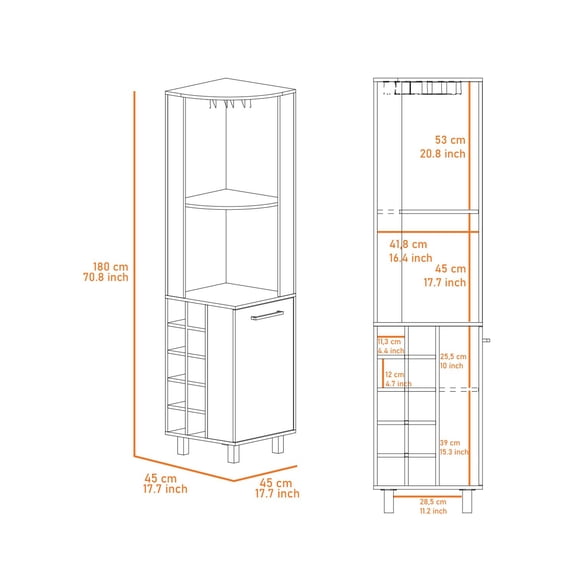 Leah Corner Bar Cabinet