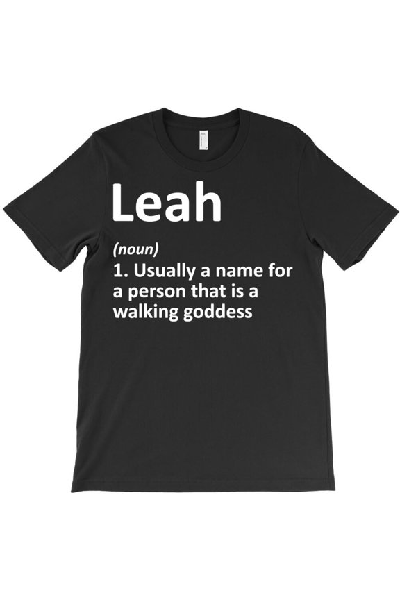 Leah Definition Funny Personalized Name Birthday Gift Idea Graphic H43450 Unisex T-Shirt, Up to 5XL Available