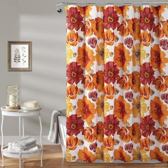 Leah Floral Polyester Shower Curtain 72x72