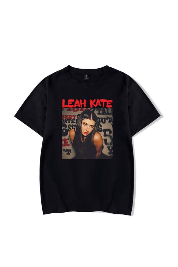 Leah Kate Tour 2024 Tshirt Hip Hop Short Sleeve Unique Crew Neck Tees Fashion Tee Shirt