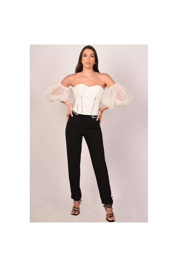 Leah Straight Leg Black Pants