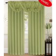 thumbnail image 1 of Leah Textured Curtain Panel, 84" Long Draperies, Sage Green, Each Panel Is Sold Separately, 1 of 3