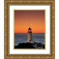 thumbnail image 1 of Leahy, Ike 12x14 Gold Ornate Wood Framed with Double Matting Museum Art Print Titled - North Head Lighthouse, 1 of 4