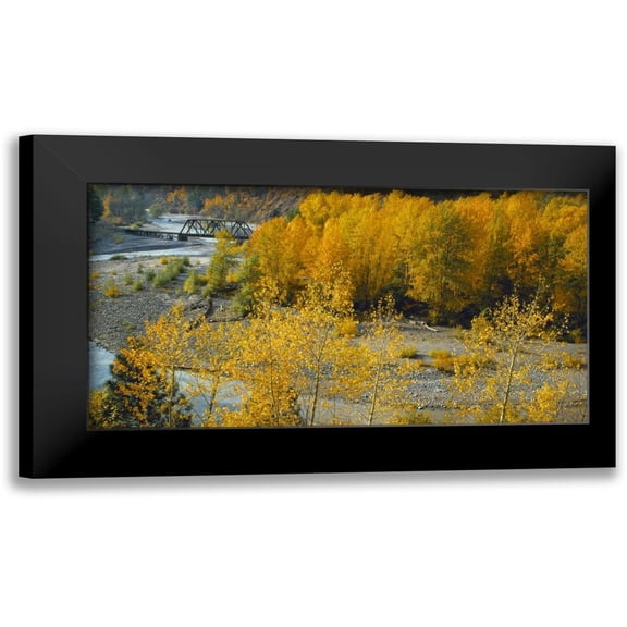 Leahy, Ike 14x9 Black Modern Framed Museum Art Print Titled - Hood River RR Bridge