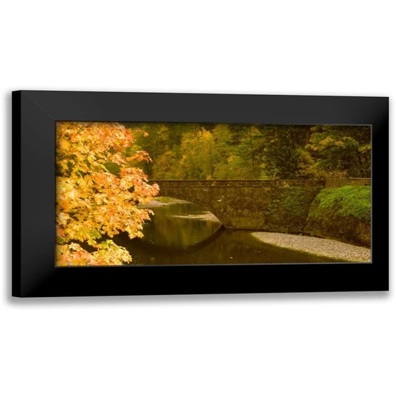 Leahy, Ike 14x9 Black Modern Framed Museum Art Print Titled - Stone Bridge