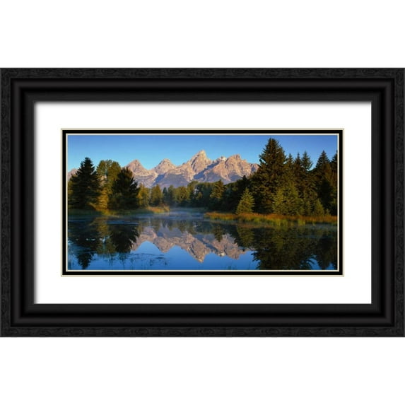 Leahy, Ike 14x9 Black Ornate Wood Framed with Double Matting Museum Art Print Titled - Grand Teton National Park XV