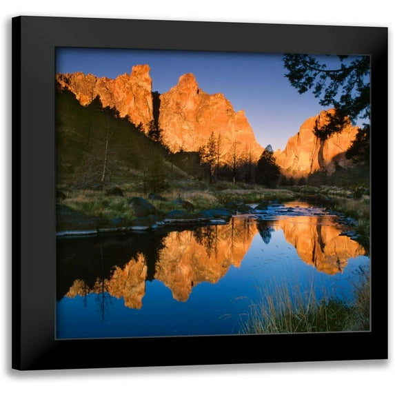 Leahy, Ike 15x15 Black Modern Framed Museum Art Print Titled - Smith Rock State Park