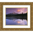 thumbnail image 1 of Leahy, Ike 18x15 Gold Ornate Wood Framed with Double Matting Museum Art Print Titled - Mt. Hood II, 1 of 4