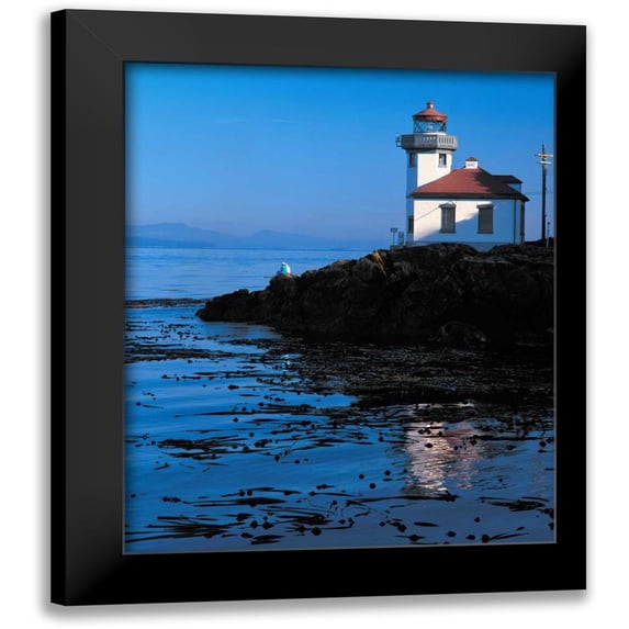Leahy, Ike 20x24 Black Modern Framed Museum Art Print Titled - Limekiln Lighthouse