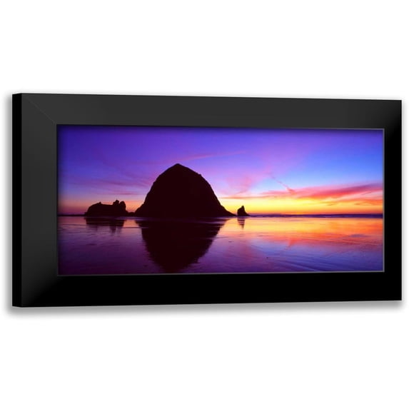 Leahy, Ike 24x14 Black Modern Framed Museum Art Print Titled - Cannon Beach I