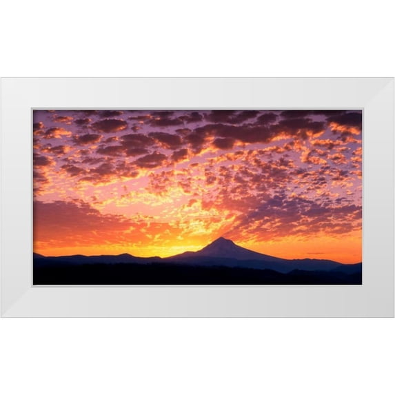 Leahy, Ike 32x19 White Modern Wood Framed Museum Art Print Titled - Mt. Hood XXIII