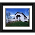 thumbnail image 1 of Leahy, Ike 32x26 Black Ornate Wood Framed with Double Matting Museum Art Print Titled - Weddle Covered Bridge, 1 of 4