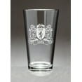 thumbnail image 1 of Leahy Irish Coat of Arms Lions Pint Glasses (Sand Etched), 1 of 2