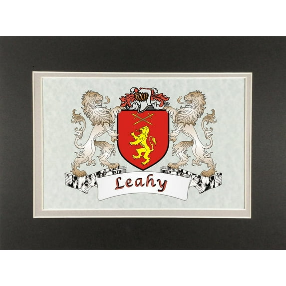Leahy Irish Coat of Arms Print - Frameable 9" x 12"