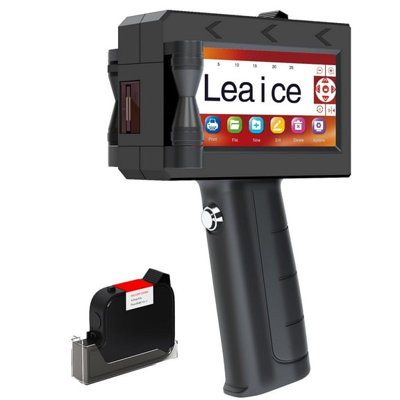 Leaice Handheld Inkjet Printer, 0.5 inch Print Height for Batch Number Date QR Codes Barcodes Labels Logo on Any Surface