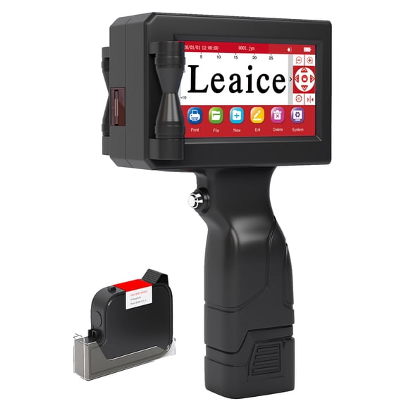 Leaice Handheld Inkjet Printer, 0.5 inch Print Height for Batch Number Date QR Codes Barcodes Labels Logo on Any Surface