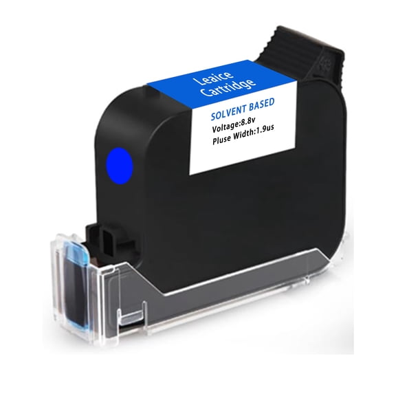 Leaice handheld inkjet printer Original 42ml Blue Quick Dry Solvent Ink Cartridge Replacement, 1 inch/25.4 mm Nozzle