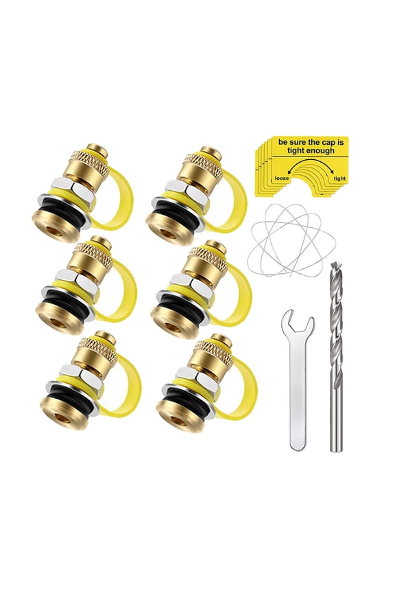 Leak Proof Brasses Air Vent Cap And Protective Screw Top Automotive Vent Cap Replacements For Container
