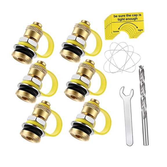 Leak Proof Brasses Air Vent Cap And Protective Screw Top Automotive Vent Cap Replacements For Gas Container