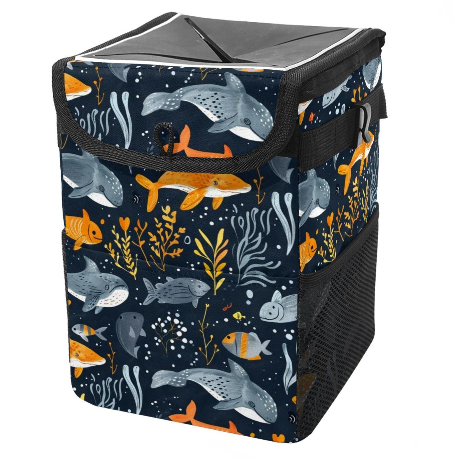 LeakProof Car Trash Can Waterproof Garbage Bag with Lid for SUV Front