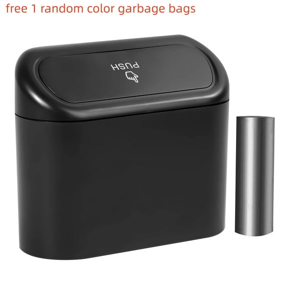 Leak-Proof Car Trash Can with Lid, Durable Auto Trash Bin, Multipurpose Organizer for Vehicle, Home, Office & Travel Accessories Black