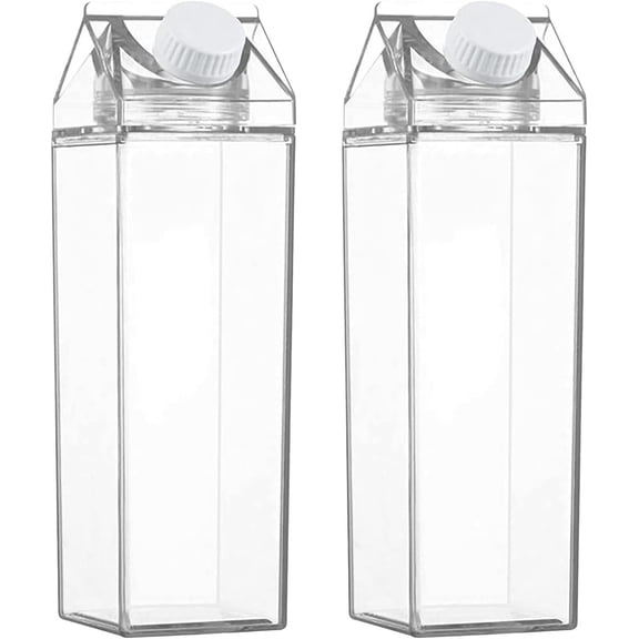 Leak-Proof Cartoon Milk & Juice Storage Containers -  Reusable Square Boxes for Picnic Camping Travel Daily Use(LR 2-Piece)