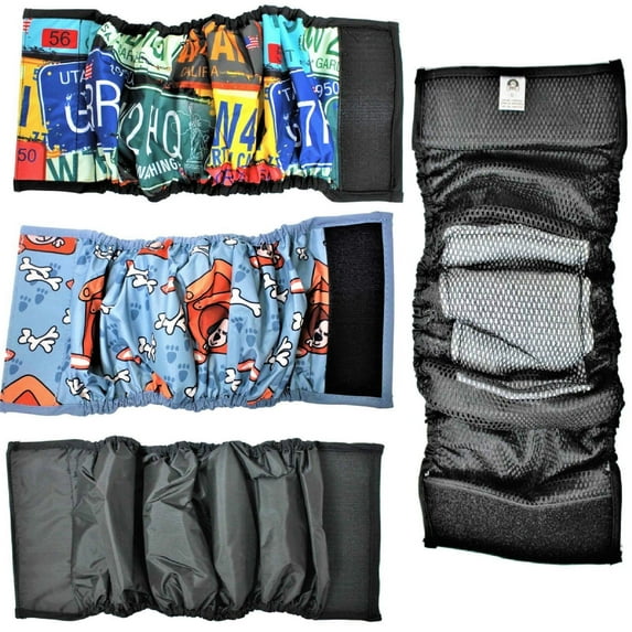 Leak Proof Dog Belly Band Waterproof Diaper With Absorbent Pad Male Wrap Reusable Washable Sz XS (waist 7" - 10")