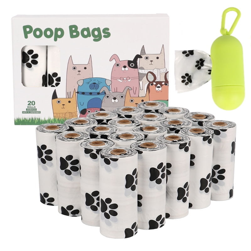 Leak-Proof Dog Poop Bags with Dispenser Hole, Durable Eco-Friendly Waste Bags for Pets, Heavy Duty & Extra Thick Pet Waste Disposal Rolls for Outdoor Walking, Refreshing Multi-Color Assortment