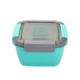 thumbnail image 1 of Leak-Proof Double Layer Plastic Bento Lunch Box with Multiple Compartments, Microwave Safe, Portable Meal Container for Work and On-the-Go, Reusable and Easy to Clean, 1 of 5