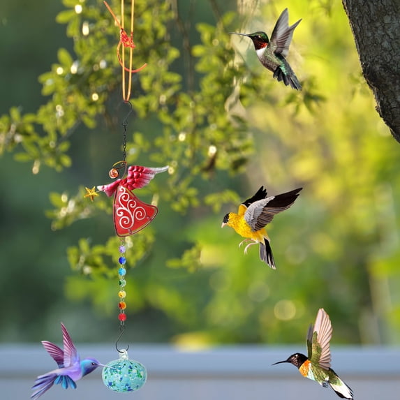 Leak-Proof Hummingbird Feeder for Outdoors, Ant & Bee Resistant with 4 Feeding Ports by PALIFEUR