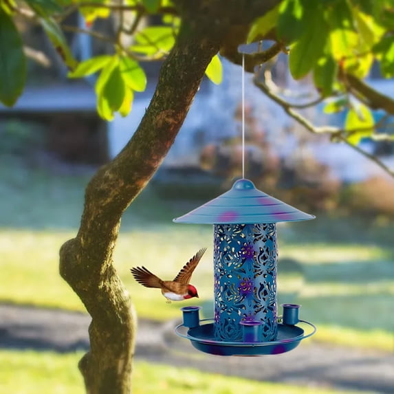 Leak-Proof Hummingbird Feeder for Outdoors, Ant & Bee Resistant with 4 Feeding Ports by PALIFEUR