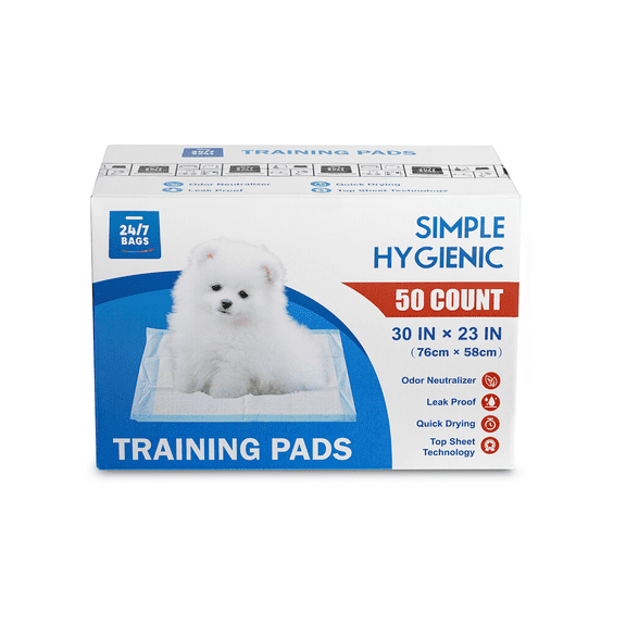 Leak-Proof Large Puppy Pads, 50 Count, 30" X 23". Training Pee Pads with Superb Absorption, Quick-Drying, Odor Neutralizer, & Multi-Layer Design
