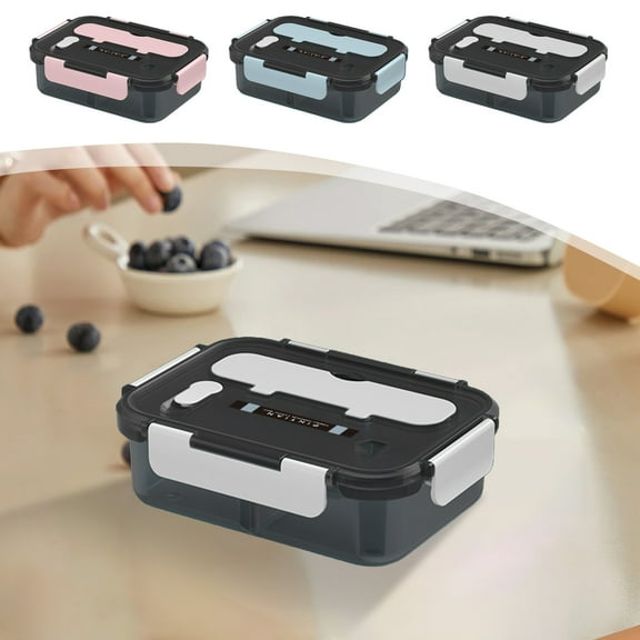 Leak Proof Microwave And Freezer Lunch Box With Separate Compartments For Food Storage