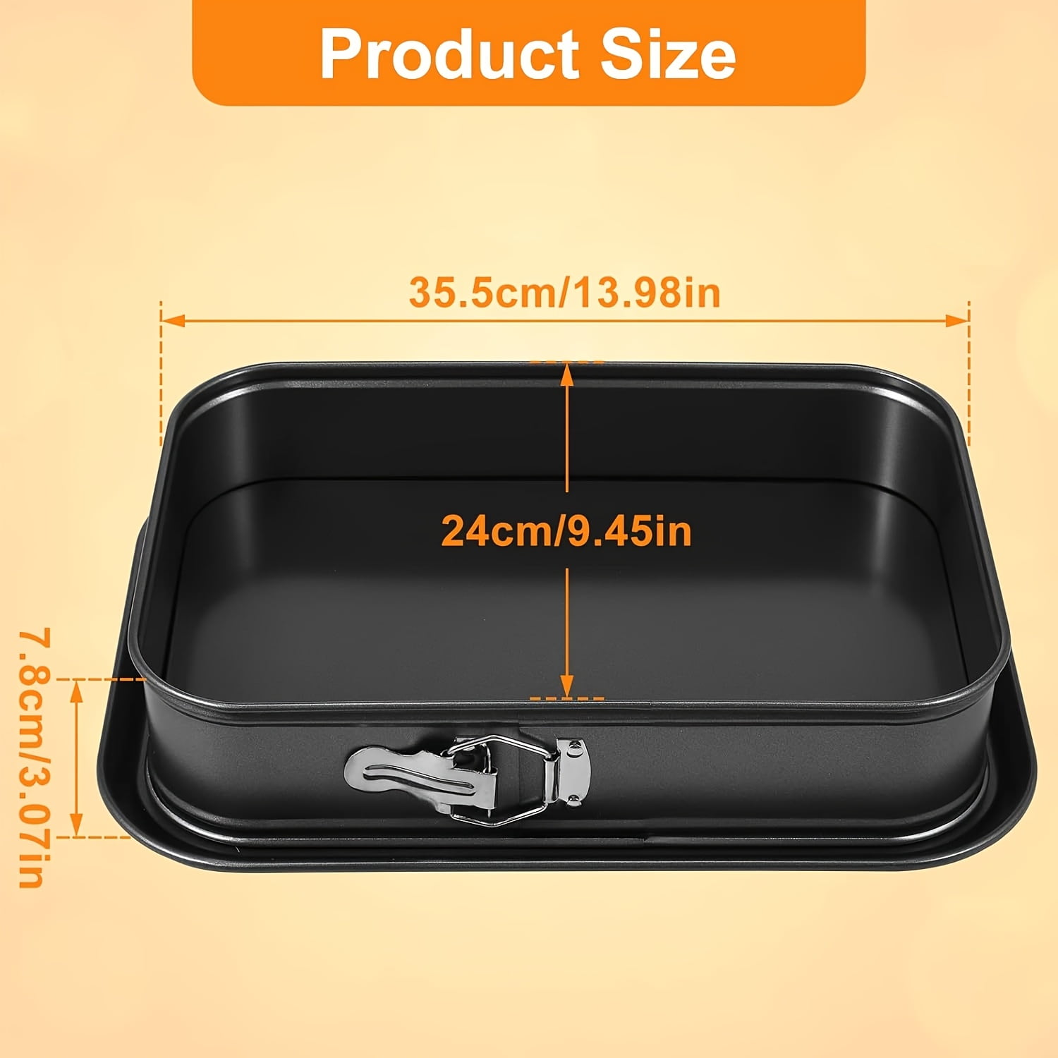 Leak-Proof Non-Stick Carbon Steel Springform Pan with Removable Base ...