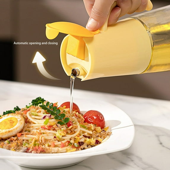 Leak-Proof Oil Dispenser Bottle - Olive Oil Dispenser Bottle for Kitchen, Dispenser Oil Bottle for Cooking, Glass Oil and Vinegar Dispenser Set, Salad Dressing Shaker Bottle Oil Container