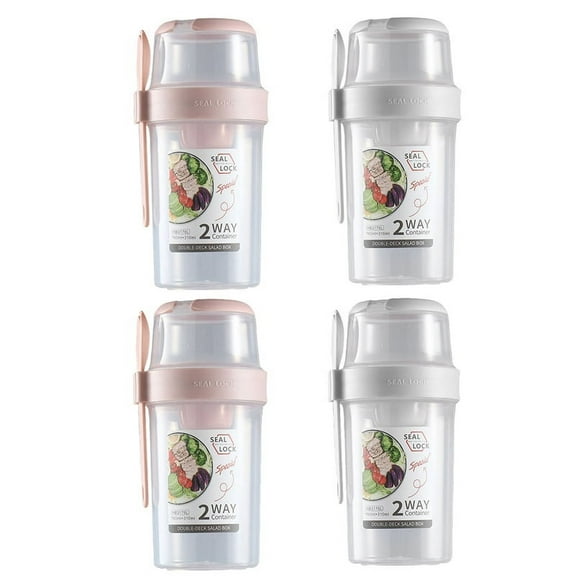 Leak-Proof Overnight Oats Containers with Lids - Yogurt Containers with Lids - Jar plastic6954