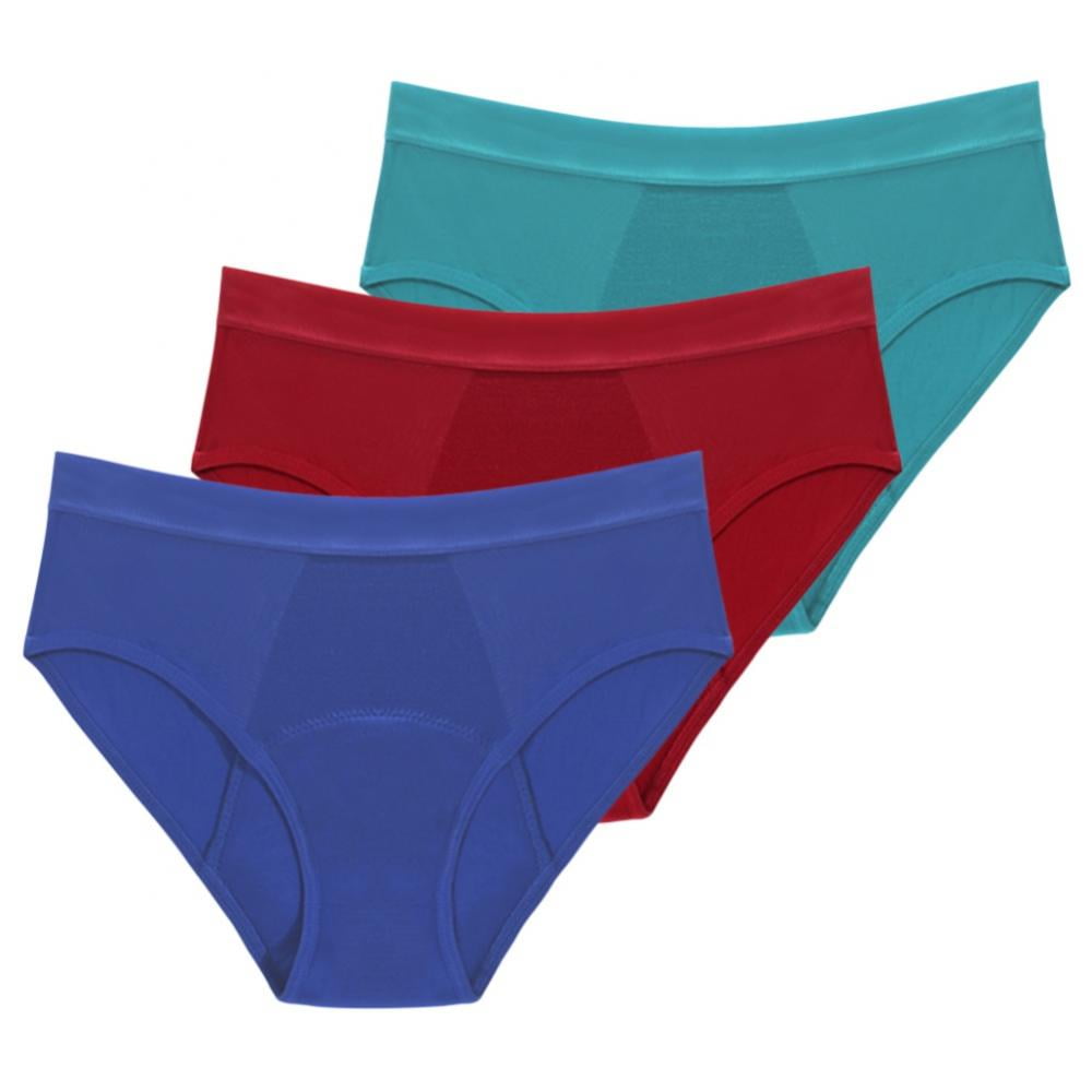 1Pc Women's Pocket Physiological Underwear Women's Leak Proof Widened Pure  Cotton Crotch Large Medium High Waist Sanitary Pants Gray XL