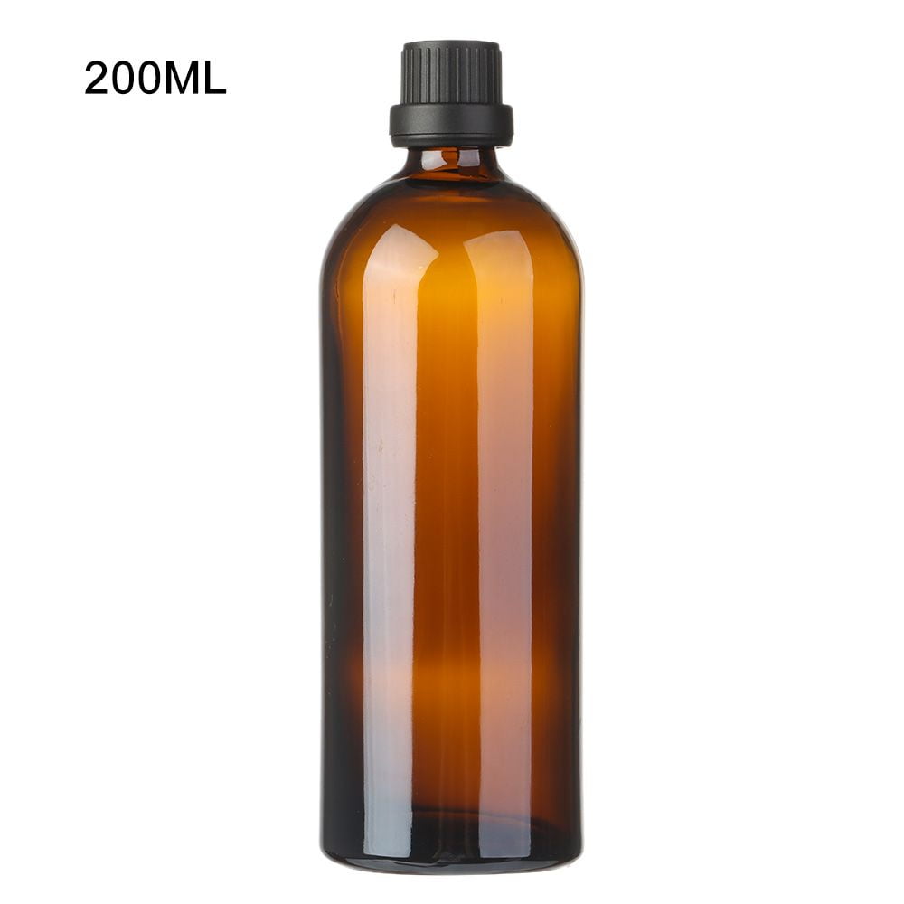 Leak Proof Refillable Vials Orifice Reducer Dropper For Essential Oils Amber Glass Bottles