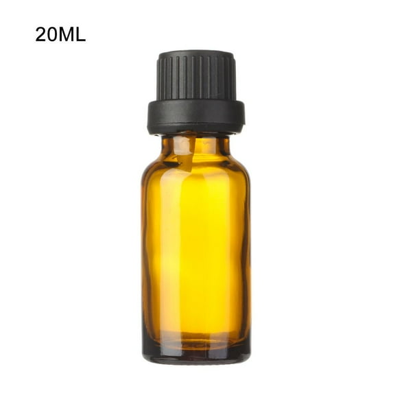 Leak Proof Refillable Vials Orifice Reducer Dropper For Essential Oils Amber Glass Bottles Perfume Aromatherapy Eye Dropper Bottle 20ML