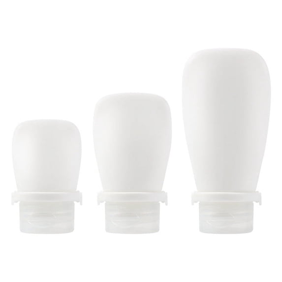 Laklulu Leak Proof Refillable Squeezable Containers Set for Liquid Shampoos and Toiletries