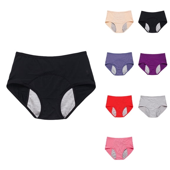 Leak Proof Sanitary Pants, High Absorbency Period Underwear, Washable Cotton, L to 8XL, Medium to High Waisted