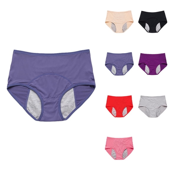 Leak Proof Sanitary Pants, High Absorbency Period Underwear, Washable Cotton, L to 8XL, Medium to High Waisted