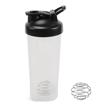 Leak-Proof Shaker Bottle with Shaker Balls - 600ml (20-OZ) - Ideal for Workout Supplements, Protein Powder - BPA Free - Portable Fitness Bottle for Fitness Enthusiasts and Athletes - White