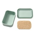 thumbnail image 1 of Leak Proof Silicone Travel Soap Holder with Layer 4.73.31.7 Inches Compact Lightweight Smooth Surface Soap Pad Included for Bathroom Travel Camping Gym, 1 of 1