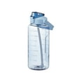 thumbnail image 1 of Leak Proof Sports Water Bottle with Handle - 2000ml Large Capacity Fitness Gym Water Container, Durable Plastic Design for Outdoor Exercise & Hydration Tracking,Blue, 1 of 5